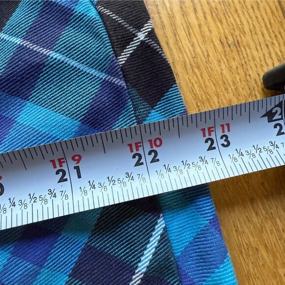 Royal & Awesome Size 36 Blue Plaid Trews Cotton Blend Comfortable Golf Shorts - Picture 11 of 15